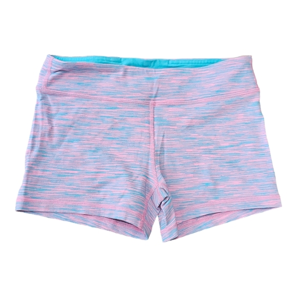 IVIVVA By Lululemon Girls Reversible Space Dye Rhythmic Boogie Shorts Sz 14 EUC - Picture 3 of 4